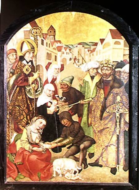 St. Stanislas (1030-79) watching the punishment of unfaithful wives as commanded by King Boleslas II de Polish School