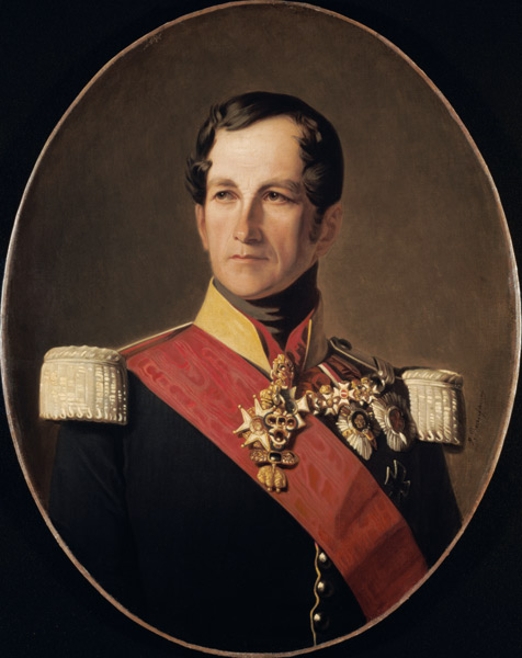 Portrait of Leopold I (1790-1865) of Saxe-Cobourg-Gotha in the Uniform of a Cuirassier de Polydore Beaufaux