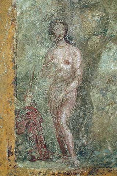 Diana, die von Aktaeon beobachtet wird de Pintura mural Pompei
