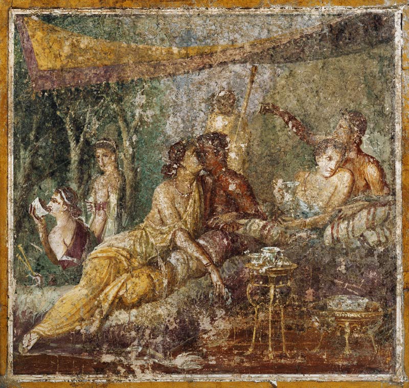 Two couples de Pintura mural Pompei