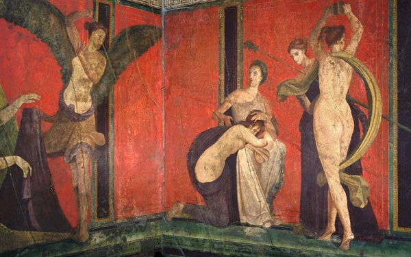 Villa dei Misteri - Detail de Pintura mural Pompei