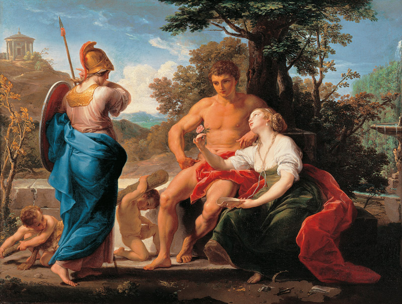 Herkules am Scheidewege zwischen Tugend und Wollust de Pompeo Girolamo Batoni