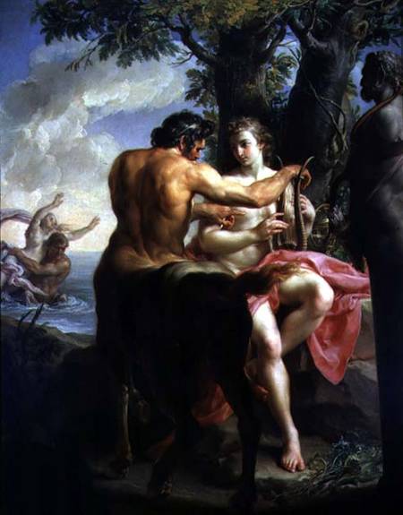 The Education of Achilles by Chiron de Pompeo Girolamo Batoni