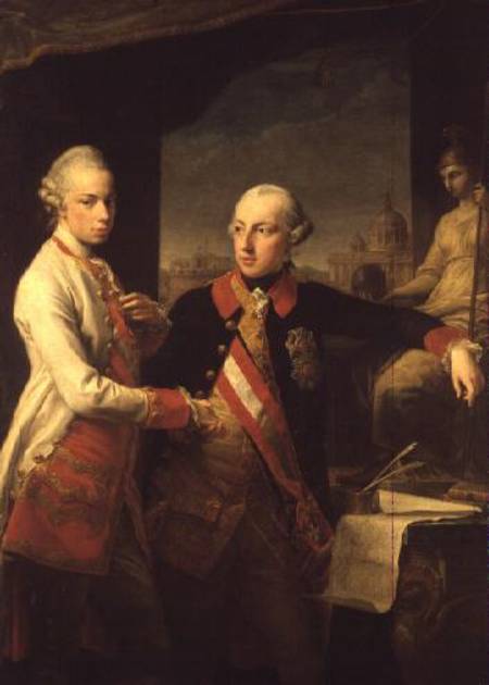 Kaiser Joseph II (1741-90), and the Grand Duke Leopold of Tuscany, 1769 de Pompeo Girolamo Batoni