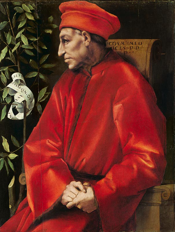 Bildnis von Cosimo de  Medici d.Ä. de Pontormo,Jacopo Carucci da