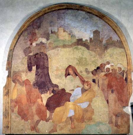Christ in the Garden, lunette from the fresco cycle of the Passion de Pontormo,Jacopo Carucci da