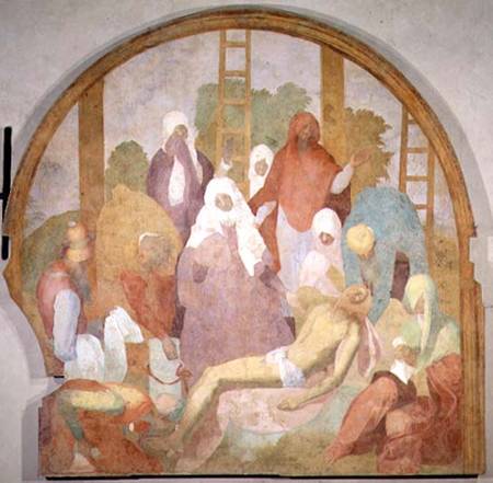Deposition, lunette from the fresco cycle of the Passion de Pontormo,Jacopo Carucci da