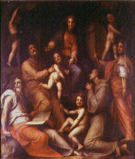 The Holy Family with Saints de Pontormo,Jacopo Carucci da