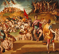 Das Martyrium der Thebanischen Legion. de Pontormo,Jacopo Carucci da