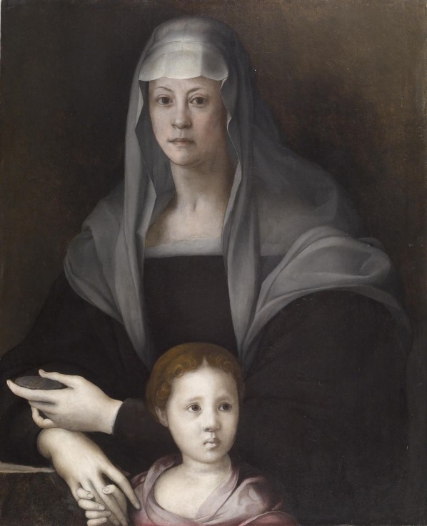 Portrait of Maria Salviati with Giulia de' Medici de Pontormo,Jacopo Carucci da