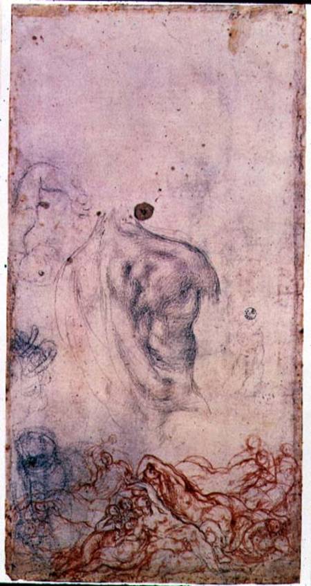 Study for a portrait of Cosimo I Giovinetto with other studies of writhing bodies de Pontormo,Jacopo Carucci da