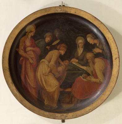 The Birth of St. John the Baptist, c.1526 (oil on panel) de Pontormo,Jacopo Carucci da
