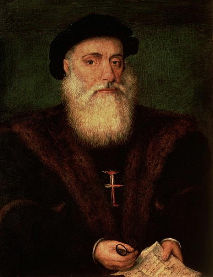 Portrait presumed to be of Vasco da Gama (1469-1524) c.1524 de Portuguese School