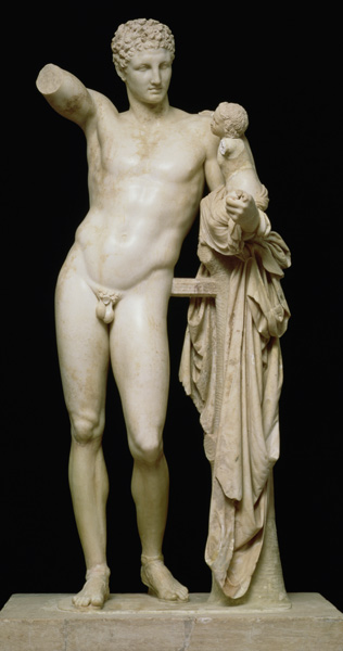 Statue of Hermes and the Infant Dionysus de Praxiteles