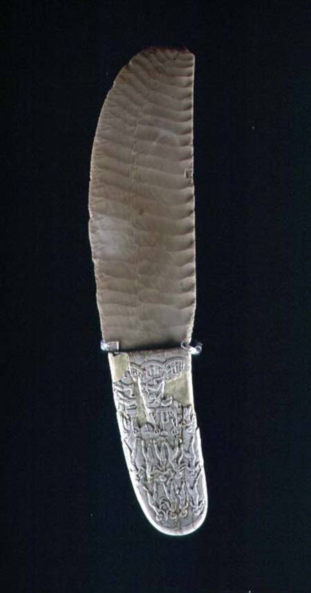 Knife carved with battle scenes, from Gebel el Arak de Predynastic Period Egyptian