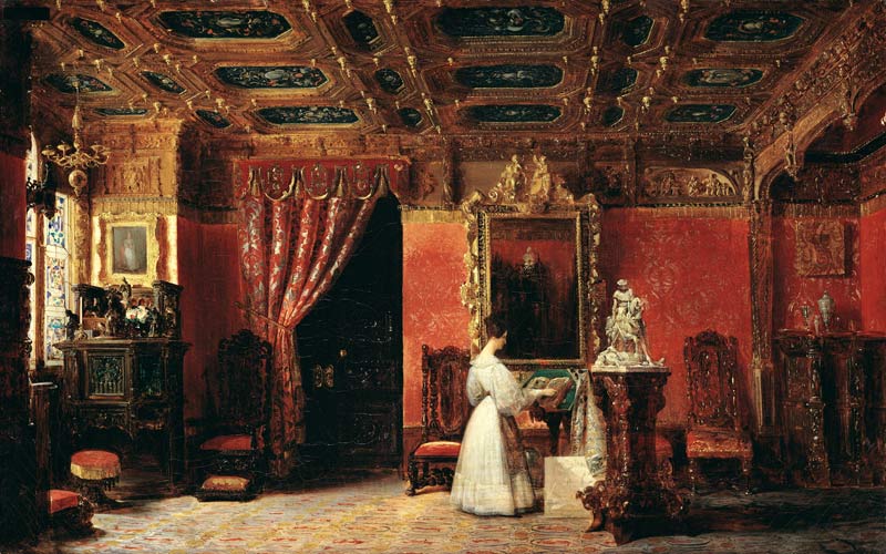 Princess Marie d'Orleans (1813-39) in her Gothic Studio in the Palais des Tuileries de Prosper Lafaye or Lafait