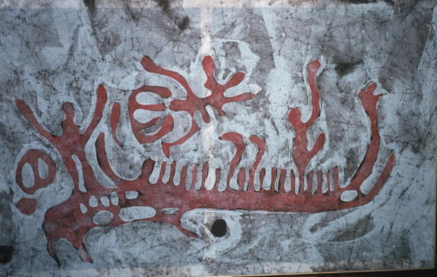 Scene with boat, Bronze Age (rock painting) de Protohistoric
