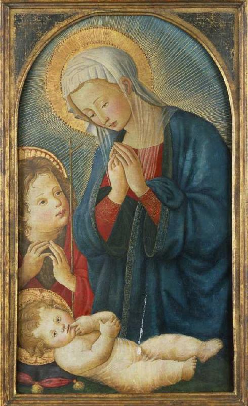 Madonna mit Kind und Johannes dem Täufer. de Pseudo Pier Francesco Fiorentino
