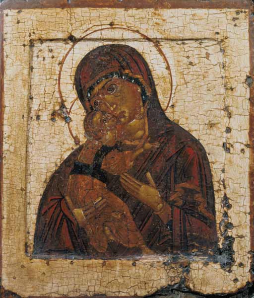 The Mother of God of Vladimir, Russian icon de Pskov school