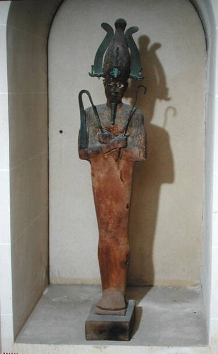 Statue of the Cult of Osiris (painted wood & bronze) de Ptolemaic Period Egyptian