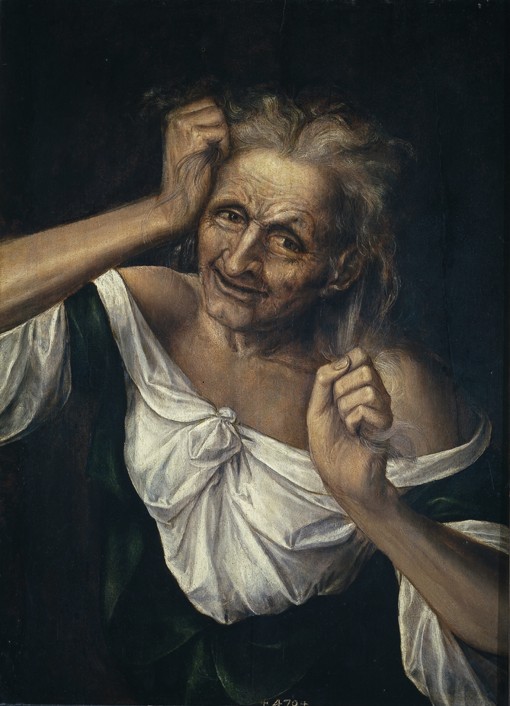 Old Woman Tearing at her Hair de Quentin Massys