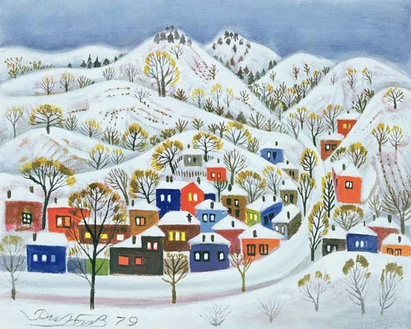 Winter, 1979 (oil on canvas)  de Radi  Nedelchev