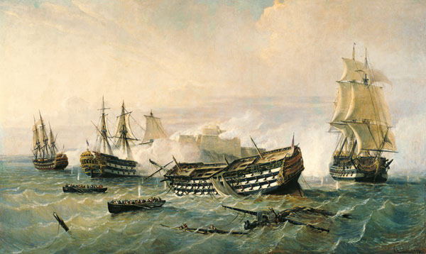 Defence of the Havana Promontory in 1762 de Rafael Monleon y Torres