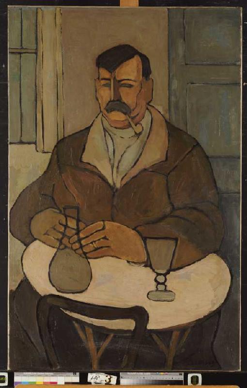 Mann in einem Café de Rafael Perez Barradas