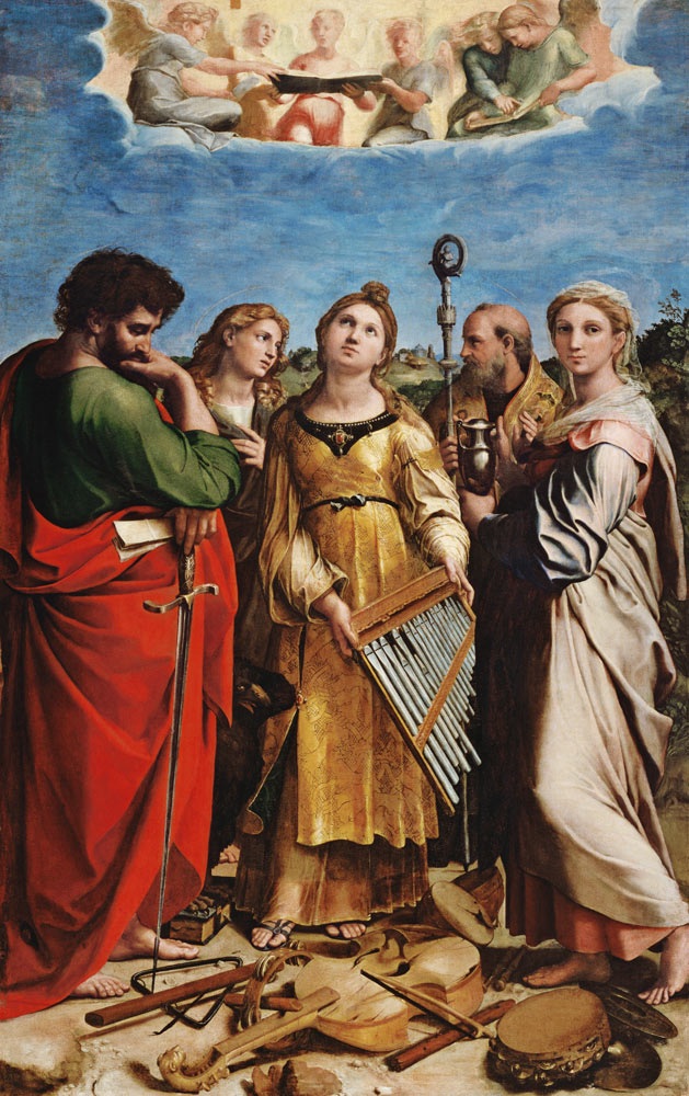 Holy Cäcilie with saints de Raffaello Sanzio