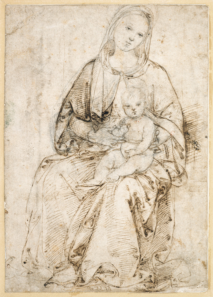 Sitzende Madonna mit Kind. de Raffaello Sanzio