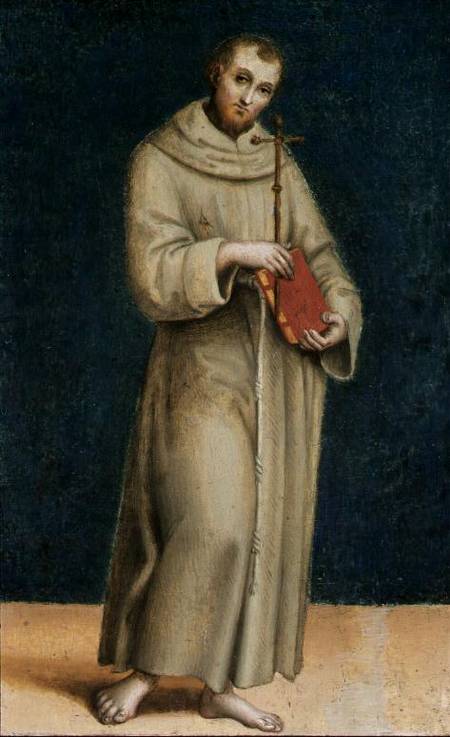 St. Francis of Assisi from the Colonna Altarpiece de Raffaello Sanzio