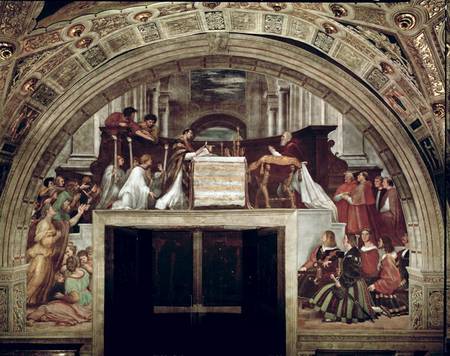 The Mass of Bolsena, from the Stanza dell'Eliodor de Raffaello Sanzio