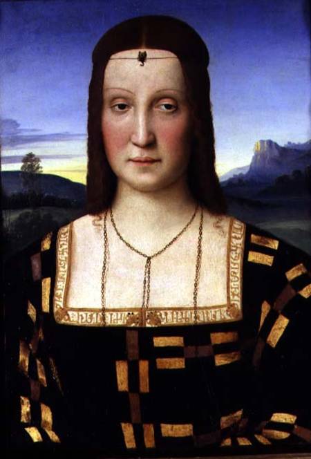 Portrait of Elizabeth Gonzaga de Raffaello Sanzio