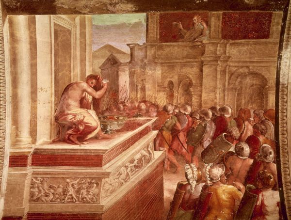 Raphael / David and Bathsheba / Fresco de Raffaello Sanzio