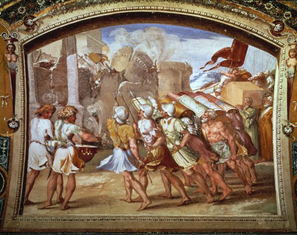 Raphael / The Fall of Jericho / c.1515 de Raffaello Sanzio