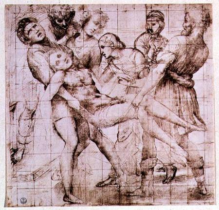 Study for the 'Entombment' in the Galleria Borghese, Rome de Raffaello Sanzio
