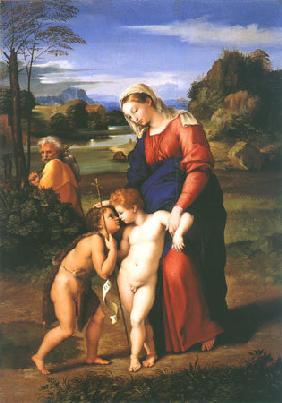 Hallow family with St. Johannes (Madonna del Passe