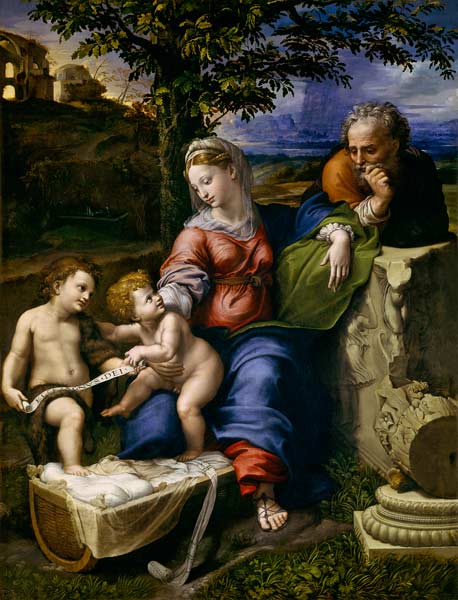 The Holy Family of the Oak Tree de Raffaello Sanzio