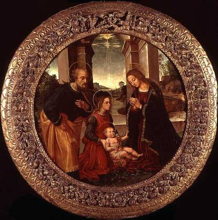 The Holy Family with an Angel de (Raffaelo del Garbo) Capponi