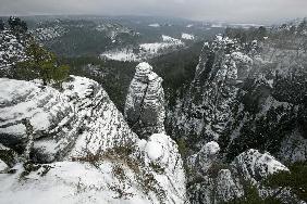 Sächsische Schweiz im Schnee