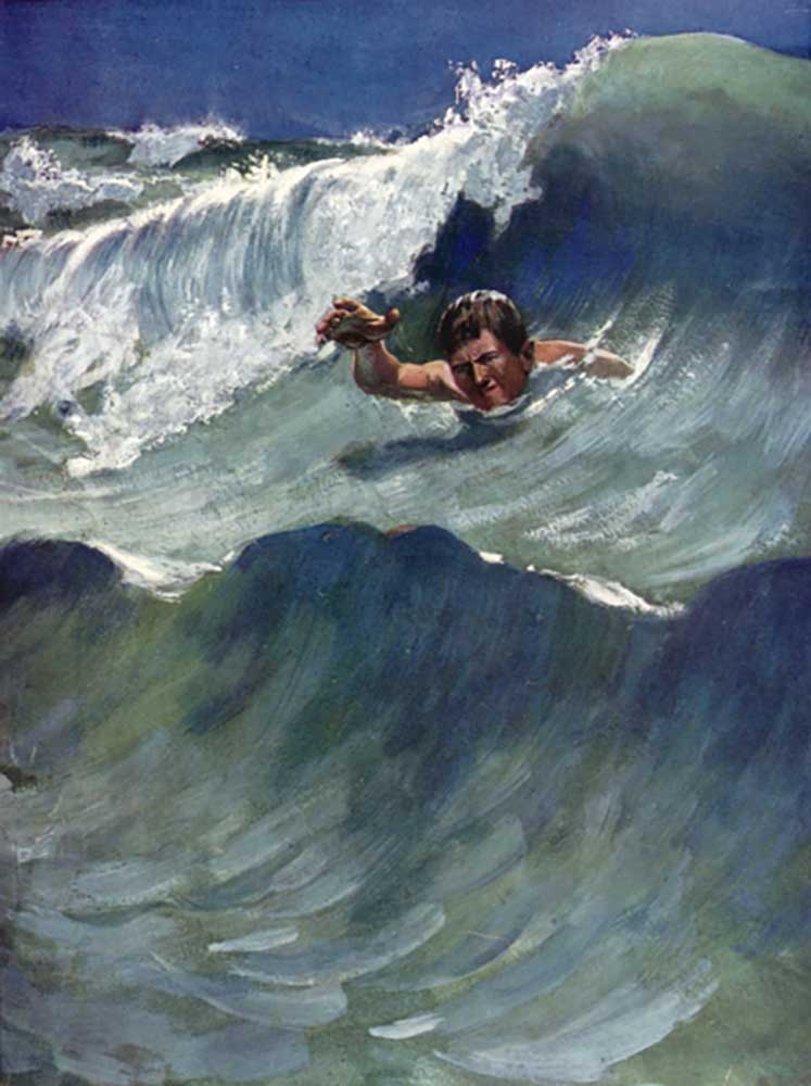 Illustration for Robinson Crusoe by Daniel Defoe de Ralph Noel Pocock