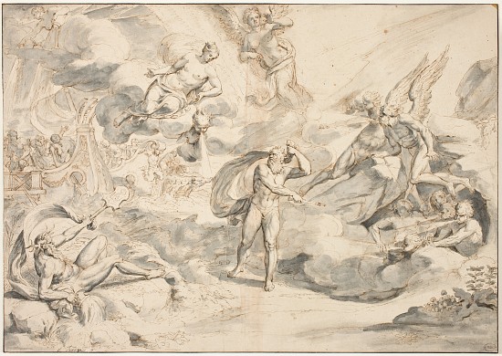 Aeolus Obeying Juno's Command to Create a Storm de Raymond Lafage