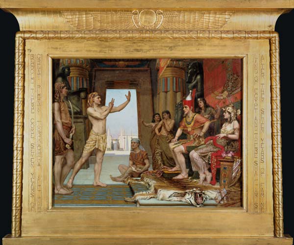 Joseph interprets the dream of the Pharao. de Reginald Arthur