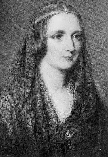 Mary Shelley, an idealised portrait created after her death (oil on enamel) de Reginald Easton
