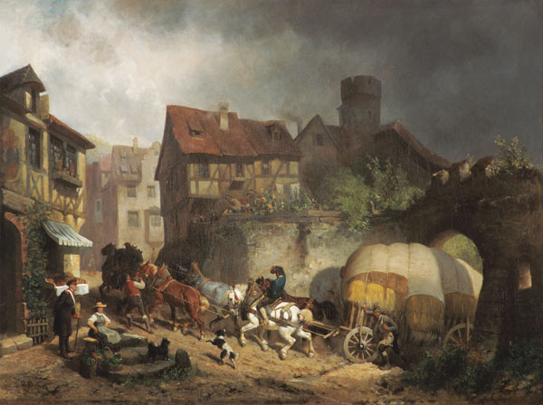 Swabian village scene de Reinhold Braun