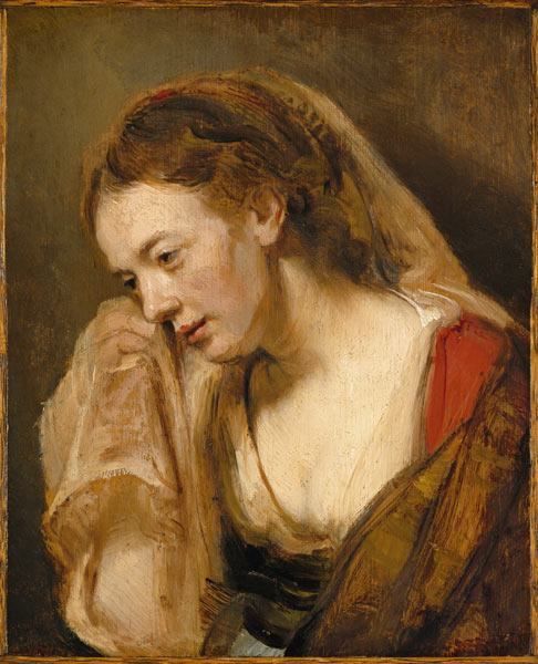A Woman Weeping de Rembrandt van Rijn