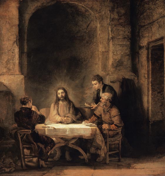 Christ in Emmaus de Rembrandt van Rijn