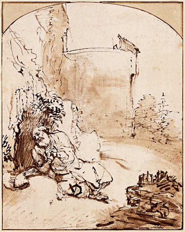 The Prophet Jonah before the Walls of Nineveh de Rembrandt van Rijn