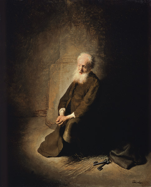 St. Peter in prison. de Rembrandt van Rijn
