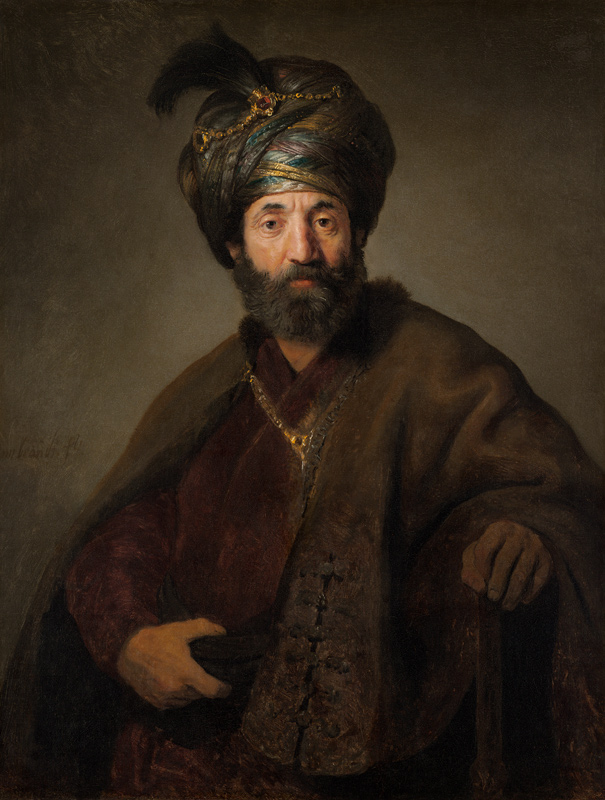 Rembrandt, Mann in oriental.Kostüm de Rembrandt van Rijn